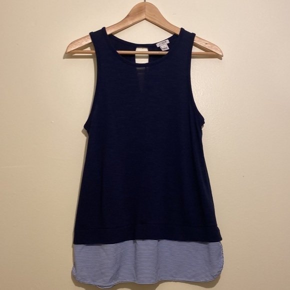 J. Crew navy blouse. Size S - Picture 3 of 9